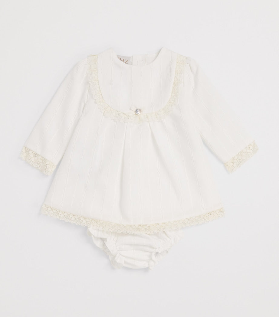 Cotton-Blend Lace Dress and Bloomers Set (1-24 Months)
