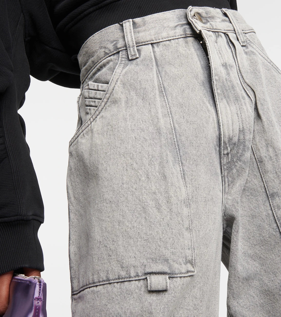 The Attico - Effie mid-rise barrel-leg jeans