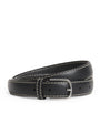 Toteme Black Leather Topstitched Belt