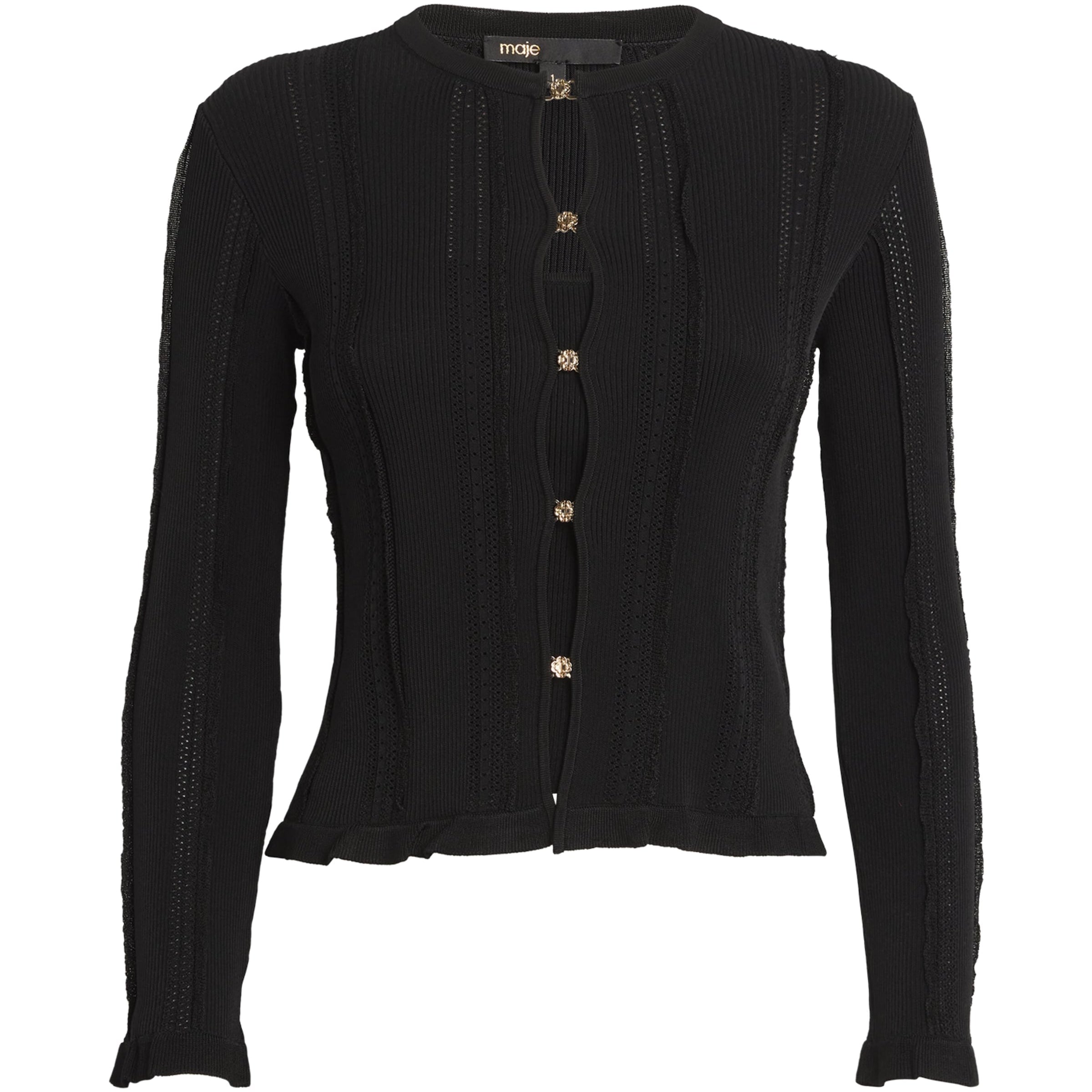 Maje Black Madeline 2-in-1 Tank Top and Cardigan