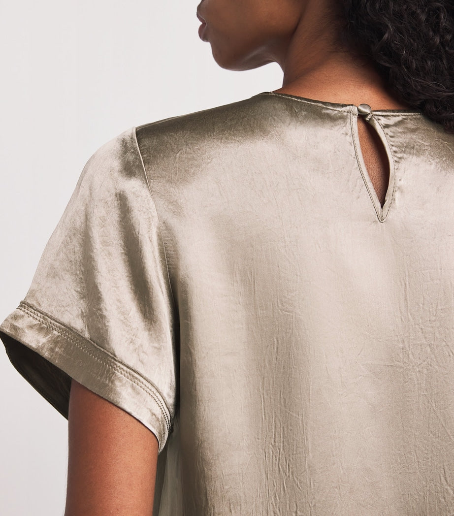 Green Satin Addison T-Shirt