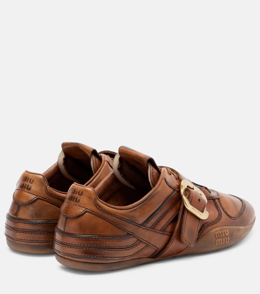Miu Miu - Logo leather sneakers