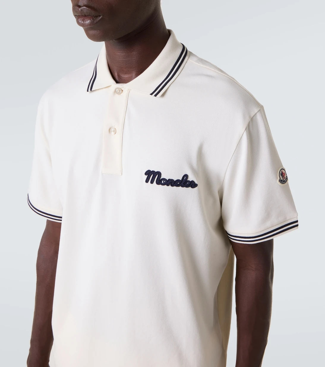 Moncler - Logolu pamuklu pike polo tişört