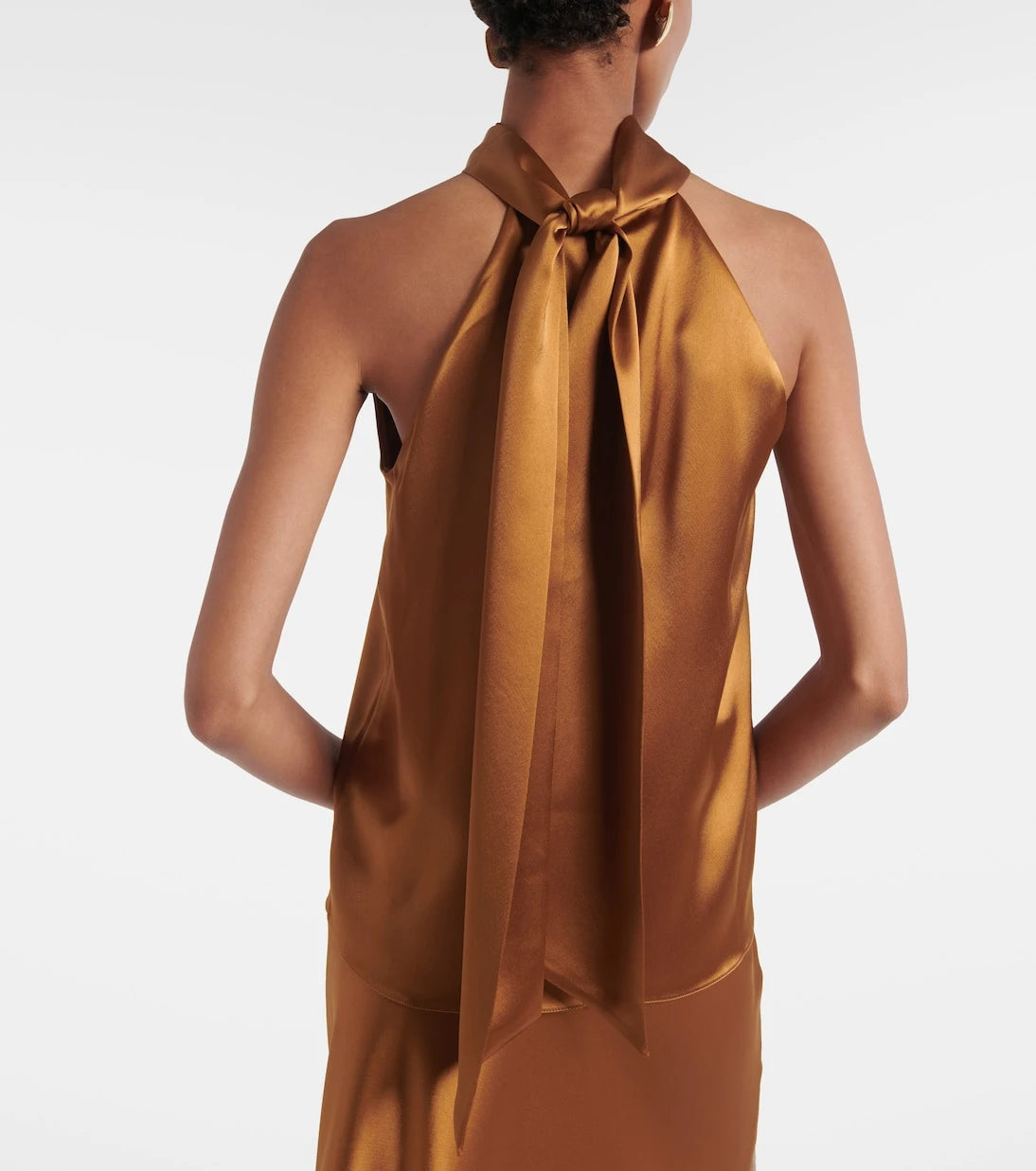 Galvan - Sienna halterneck satin top