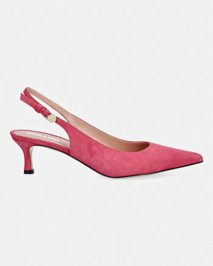 Pollini обувки с ток от велур