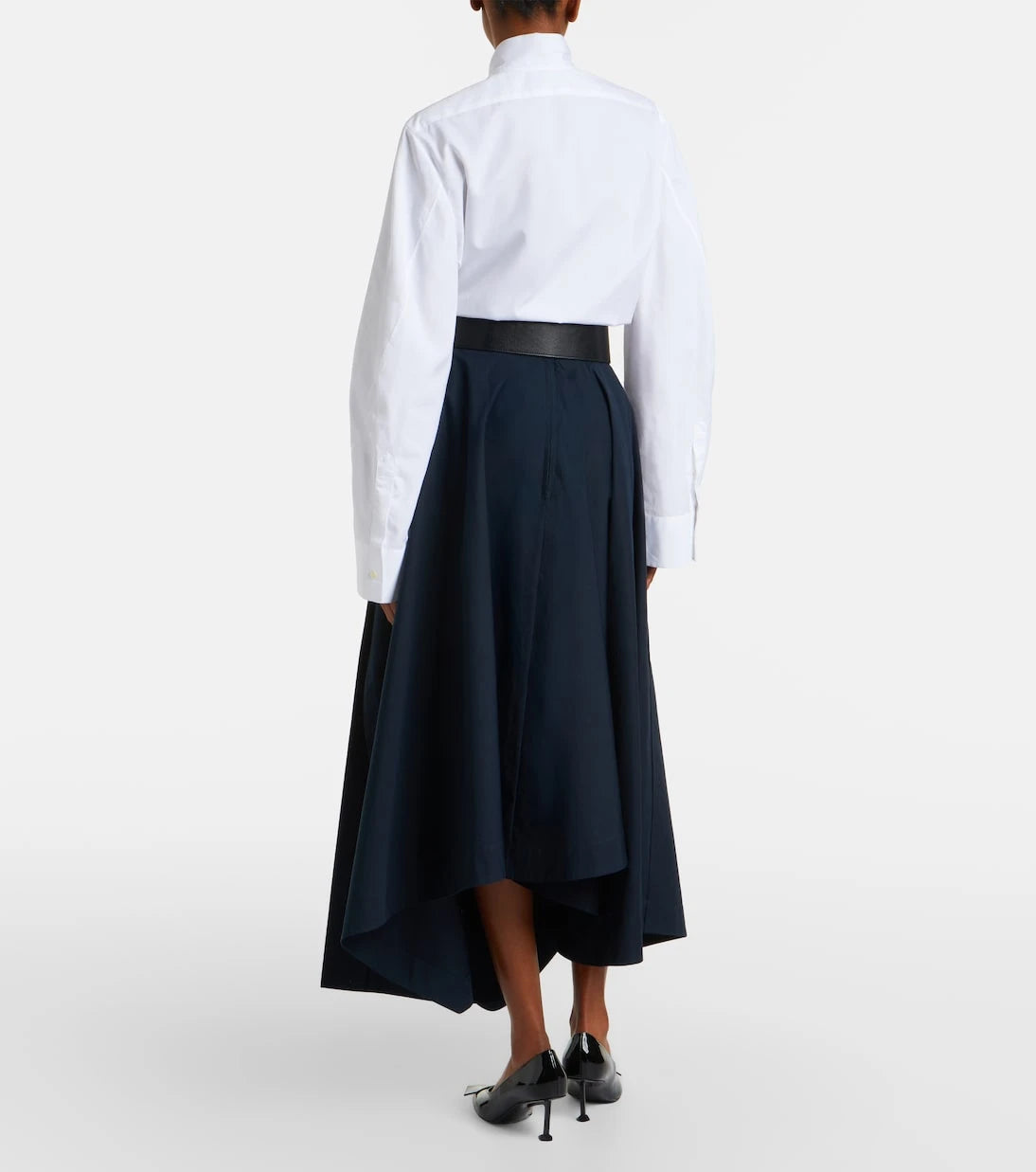 Givenchy - Asymmetric cotton poplin maxi skirt