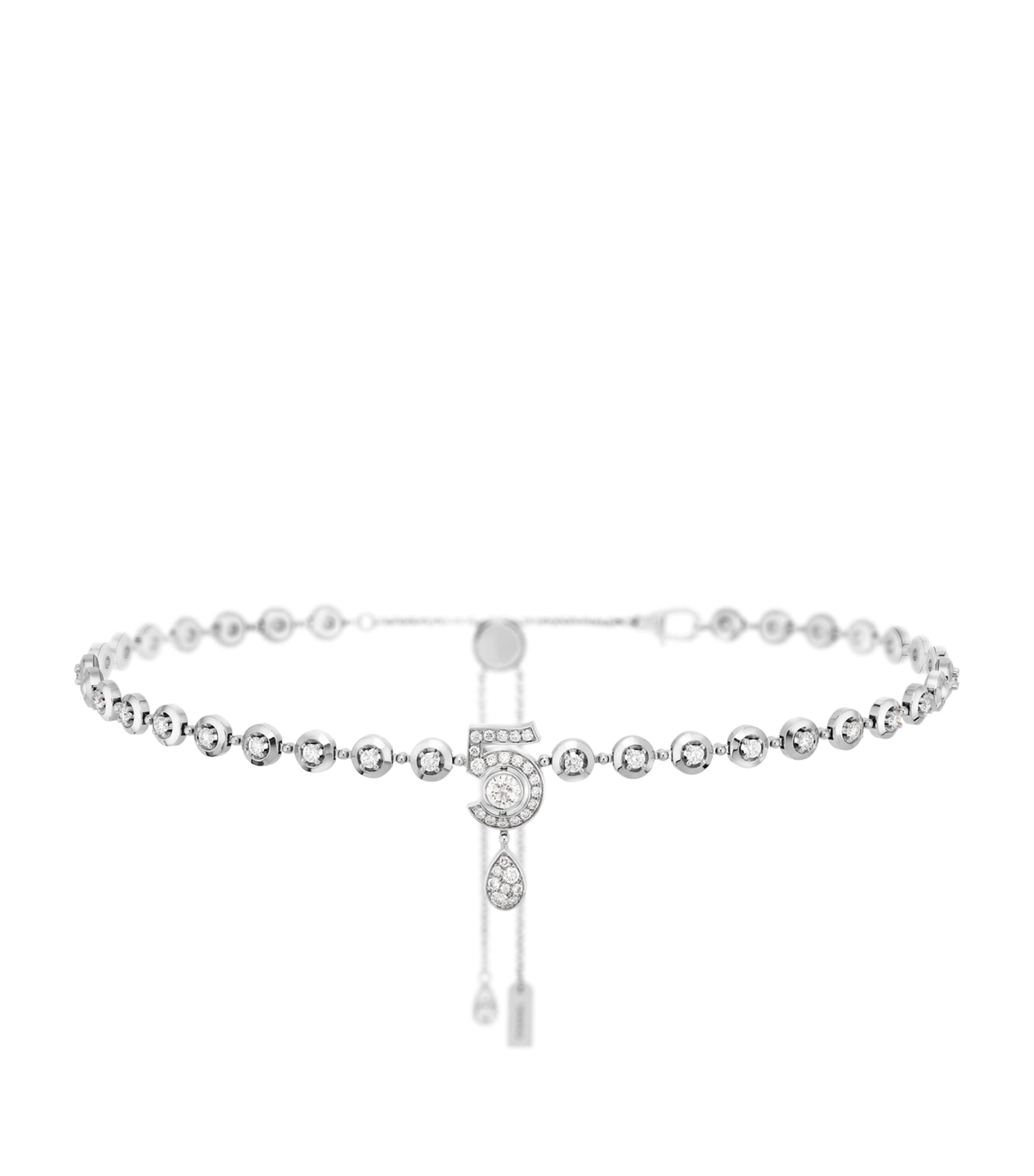 CHANEL White Gold and Diamond Eternal N°5 Necklace