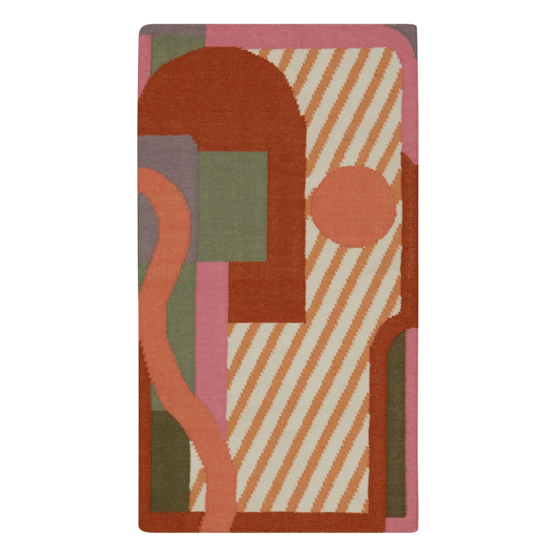 Mapoésie - Blush Woollen Post Card Rug | Blush