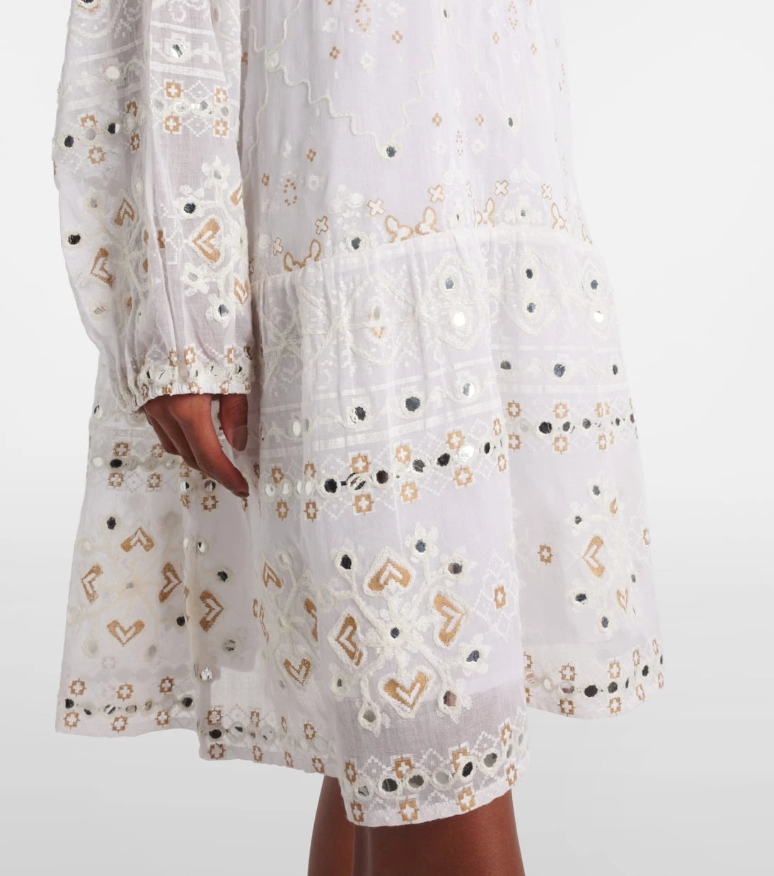 Juliet Dunn - Embroidered cotton minidress