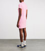 Pink Cotton Mesh Polo Dress