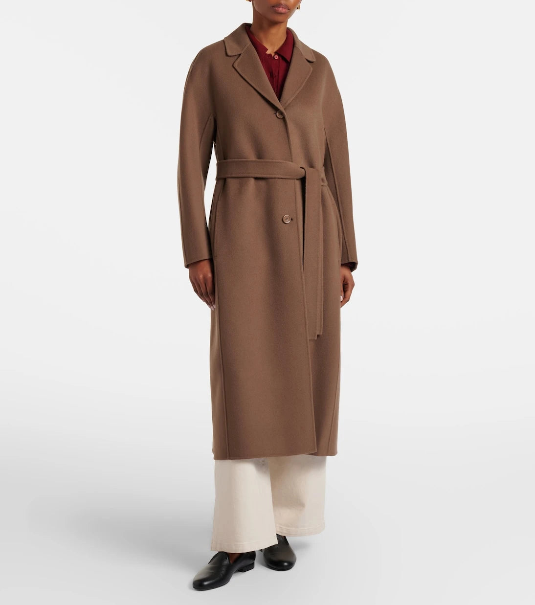 'S Max Mara - معطف Dama من صوف بكر بلفّة