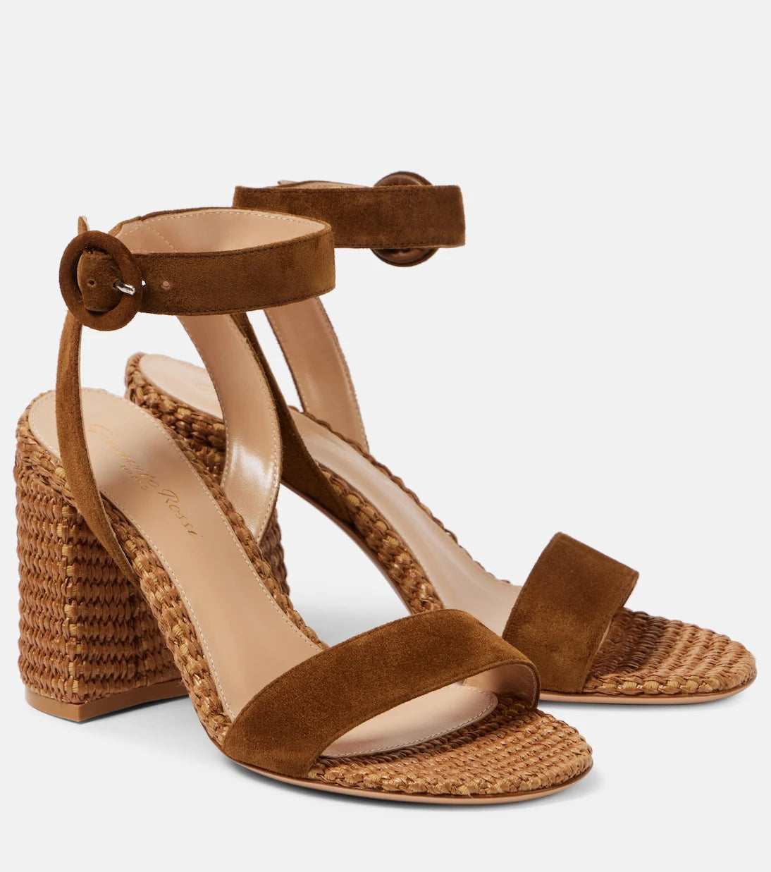 Gianvito Rossi - Sue 85 suede-trimmed sandals