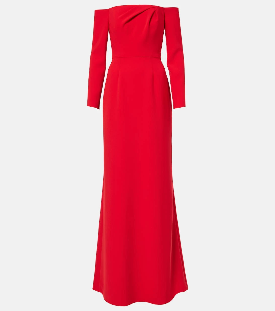 Carolina Herrera - Draped off-shoulder crêpe gown