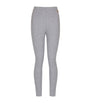 Grey Wool-Blend Knitted Leggings
