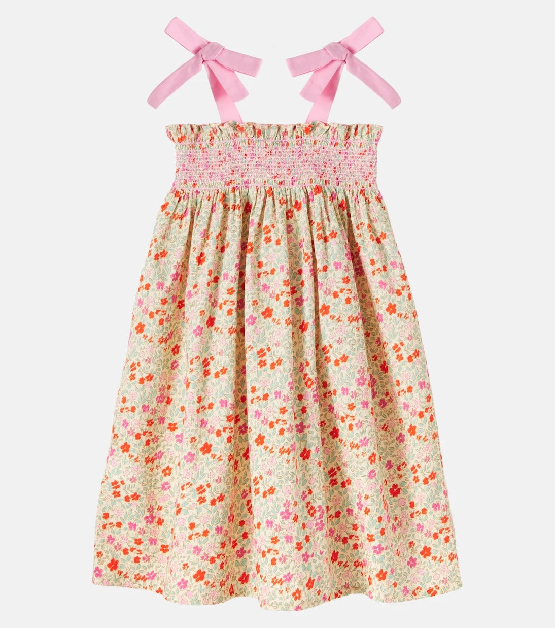 Bebe Organic - Eleanor çiçek desenli büzgülü pamuk elbise