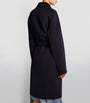 Joseph Navy Wool-Cashmere Long Cenda Coat