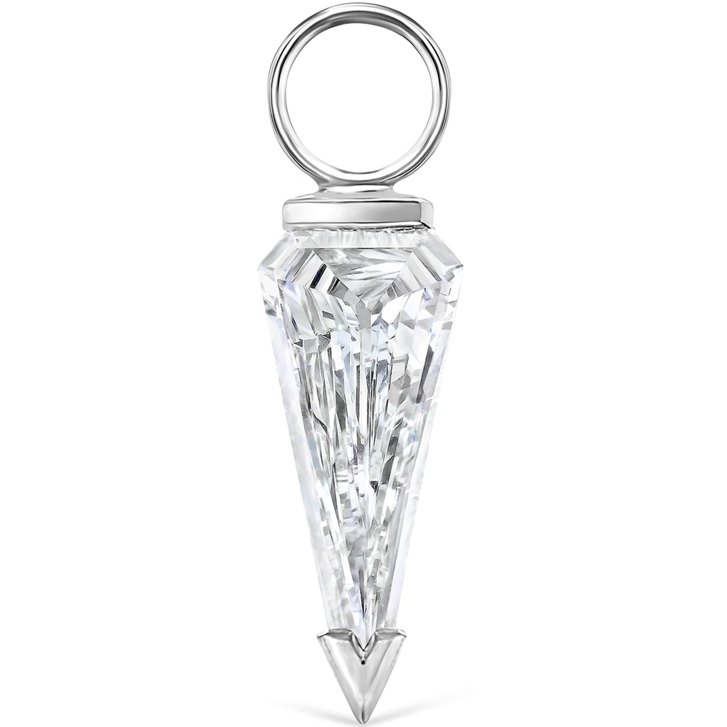 White Gold Silhouette Diamond Charm (8mm)