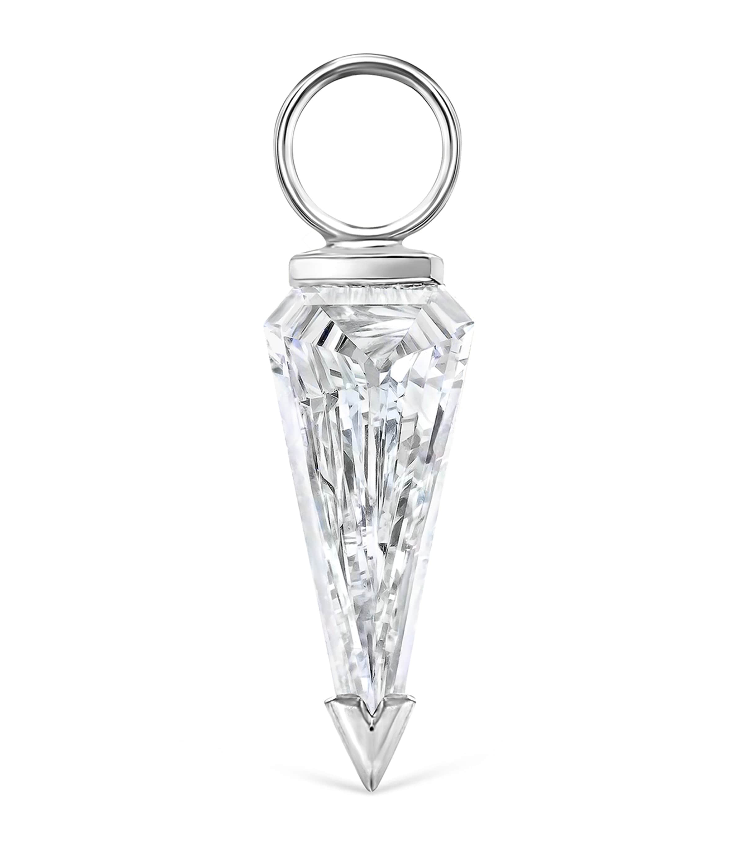 White Gold Silhouette Diamond Charm (8mm)