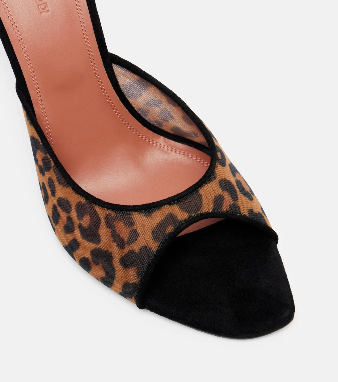 Amina Muaddi - Alexa 95 leopard-print mesh mules