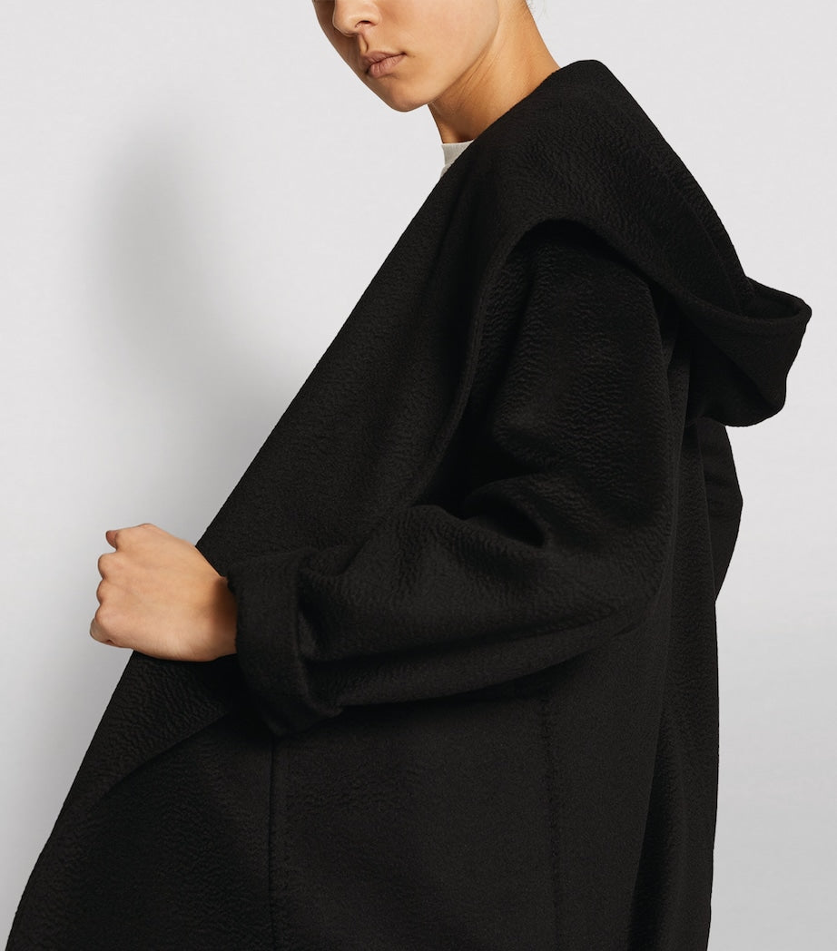 Max Mara Black Rialto Hooded Coat