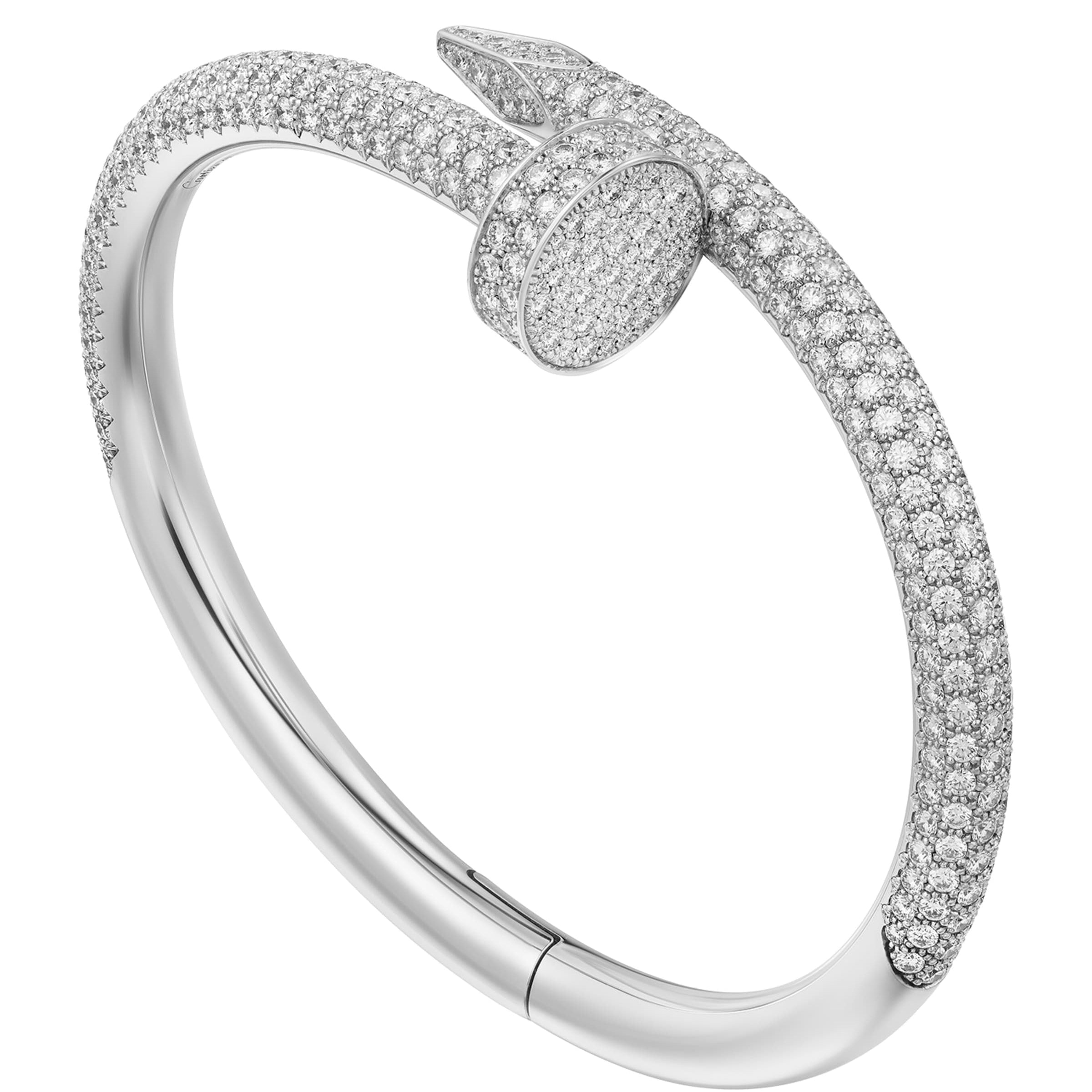 Medium White Gold and Diamond Juste Un Clou Bracelet