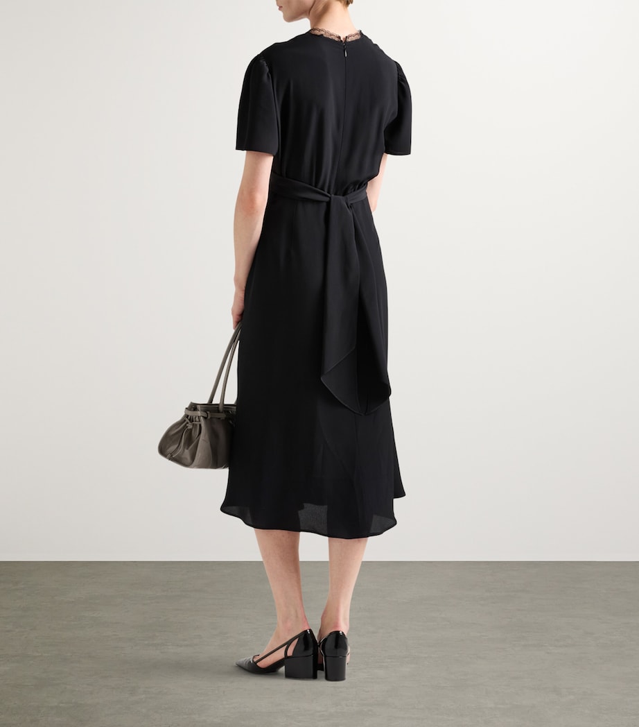 Prada Black Marocain Midi Dress