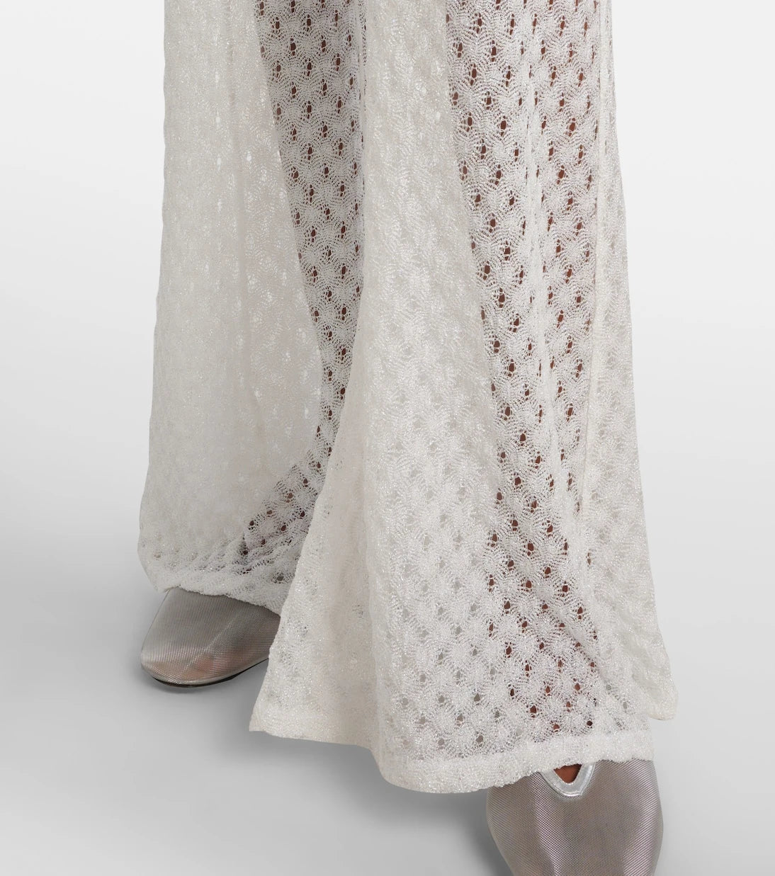 Missoni - Open-knit halterneck lamé crop top