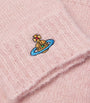 Vivienne Westwood Pink Wool-Blend Fluffy Gloves