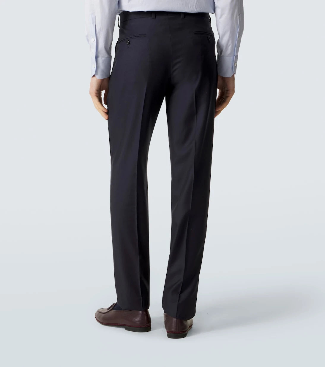 Rubinacci - Pleated virgin wool straight pants