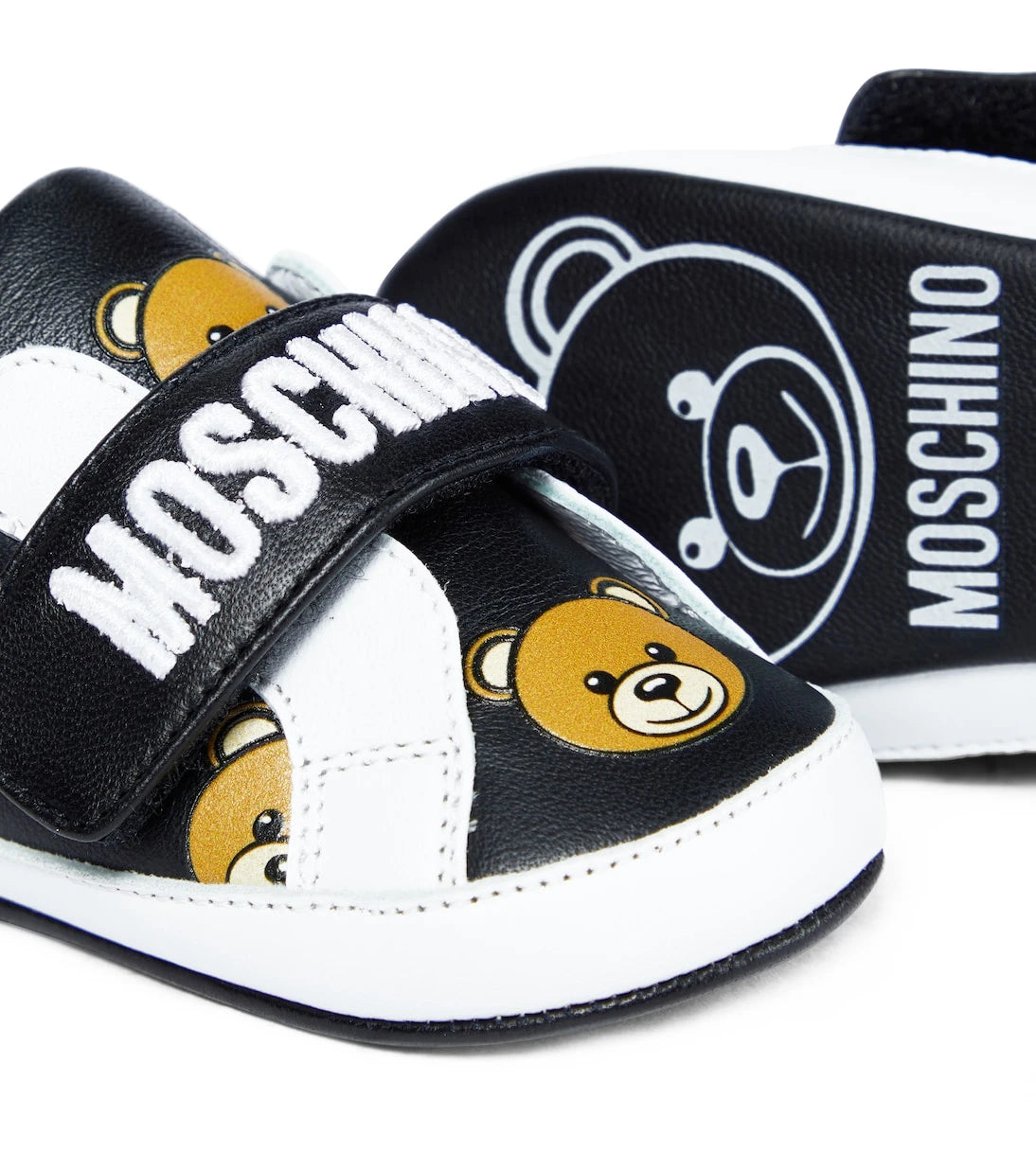 Moschino Kids - Baby leather sneakers