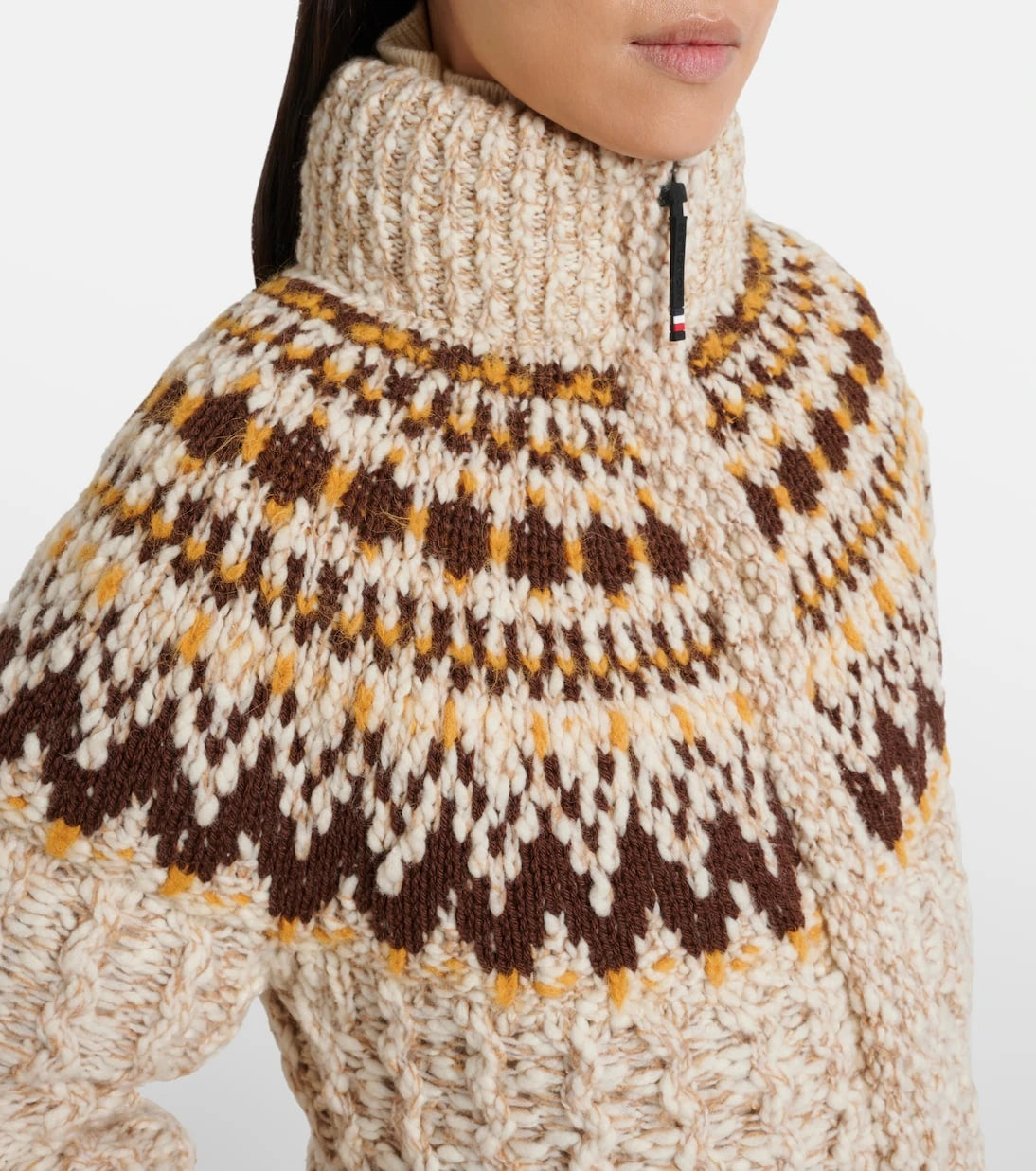 Moncler Grenoble - Girose jacquard wool-blend down cardigan