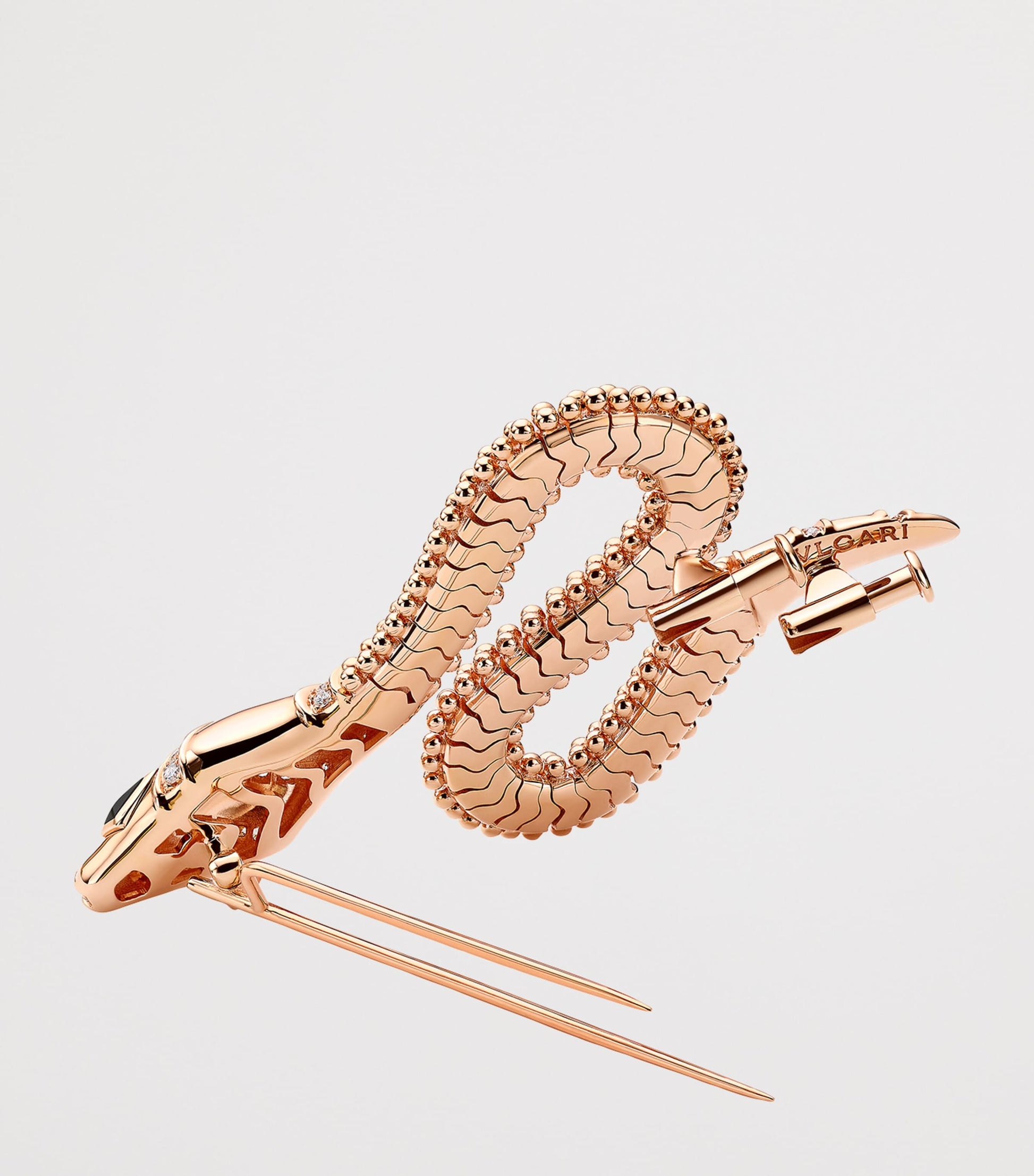 Rose Gold And Diamond Serpenti Brooch