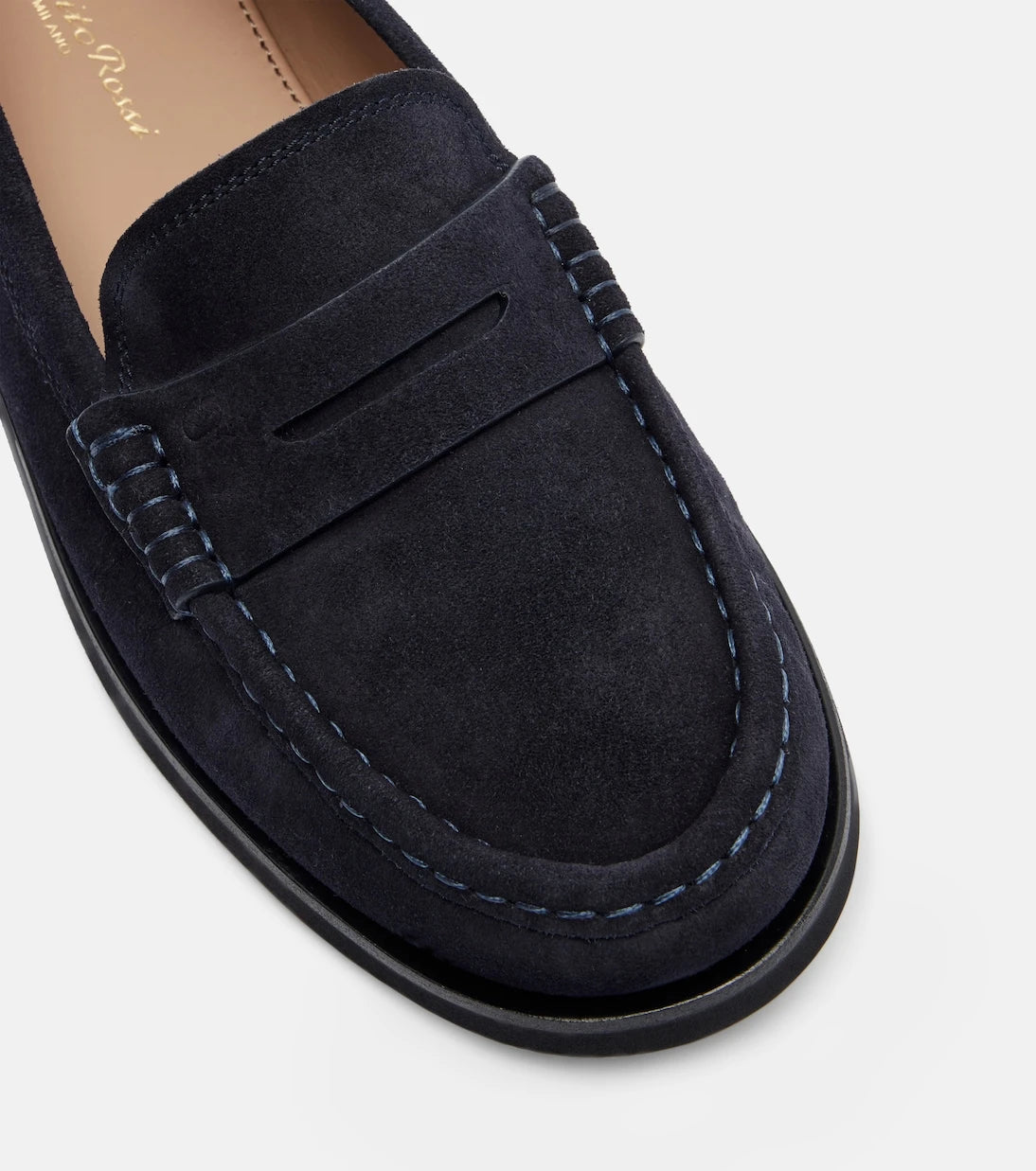Gianvito Rossi - Vernon suede penny loafers