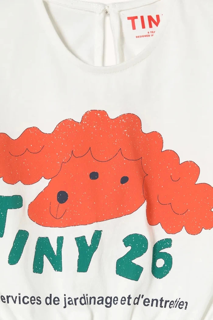 Детска памучна тениска Tinycottons RED DOG GRAPHIC TOP