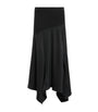 Black Satin Pia Midi Skirt