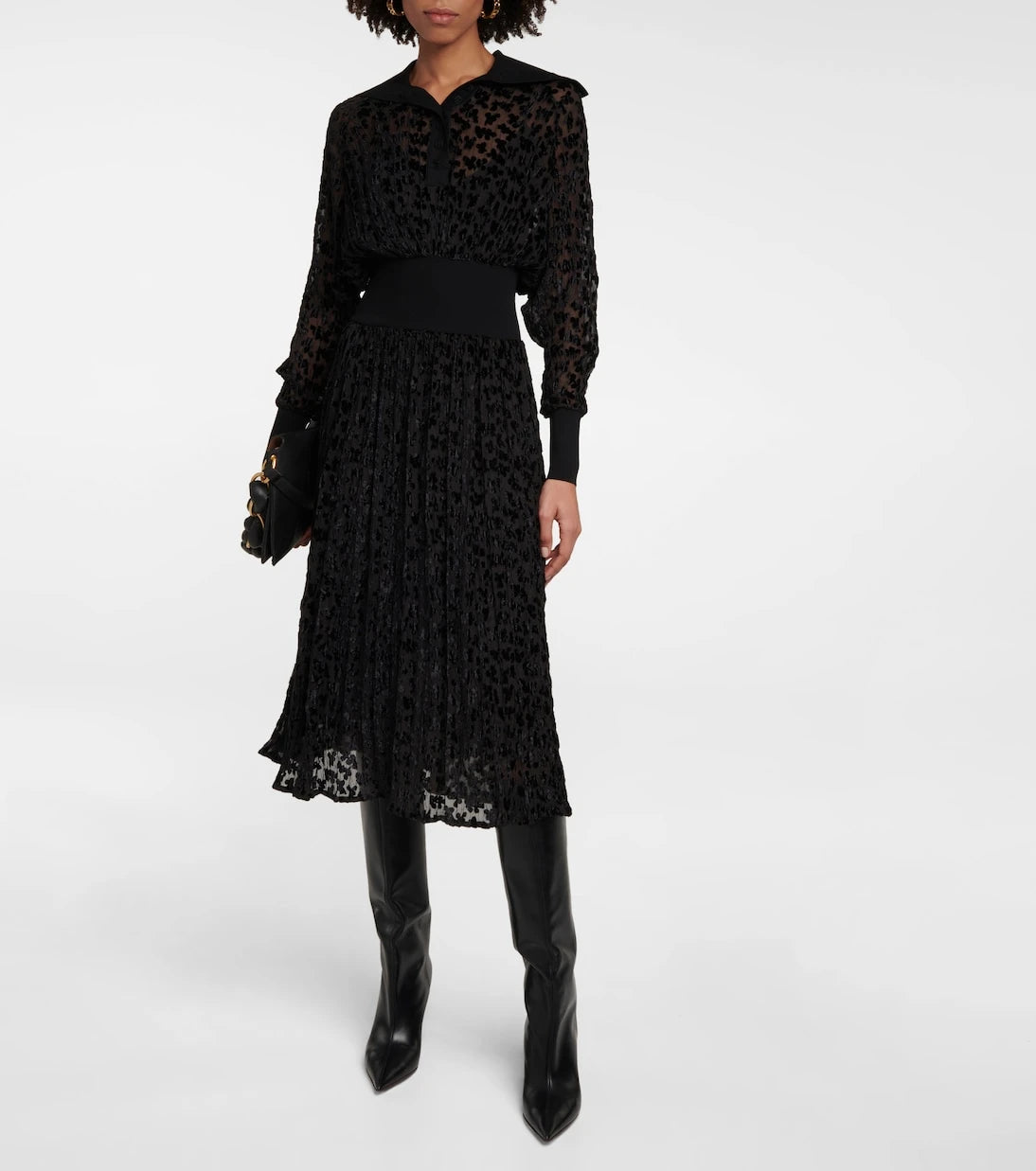 Tory Burch - Velvet devoré midi dress