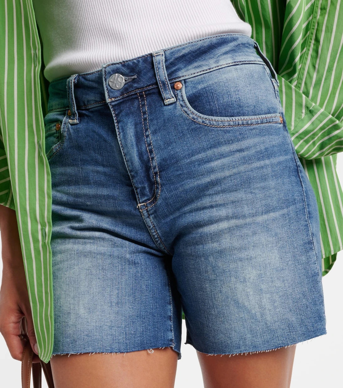 AG Jeans - Ex-Boyfriend high-rise denim shorts