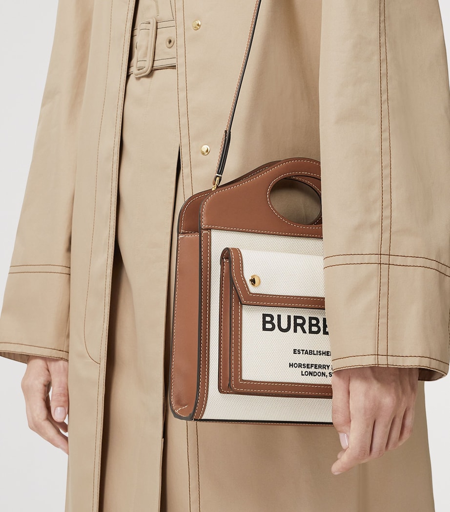 Burberry Brown Mini Canvas Pocket Bag