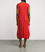 Pleats Please Issey Miyake Red Monthly Colors July Midi Dress