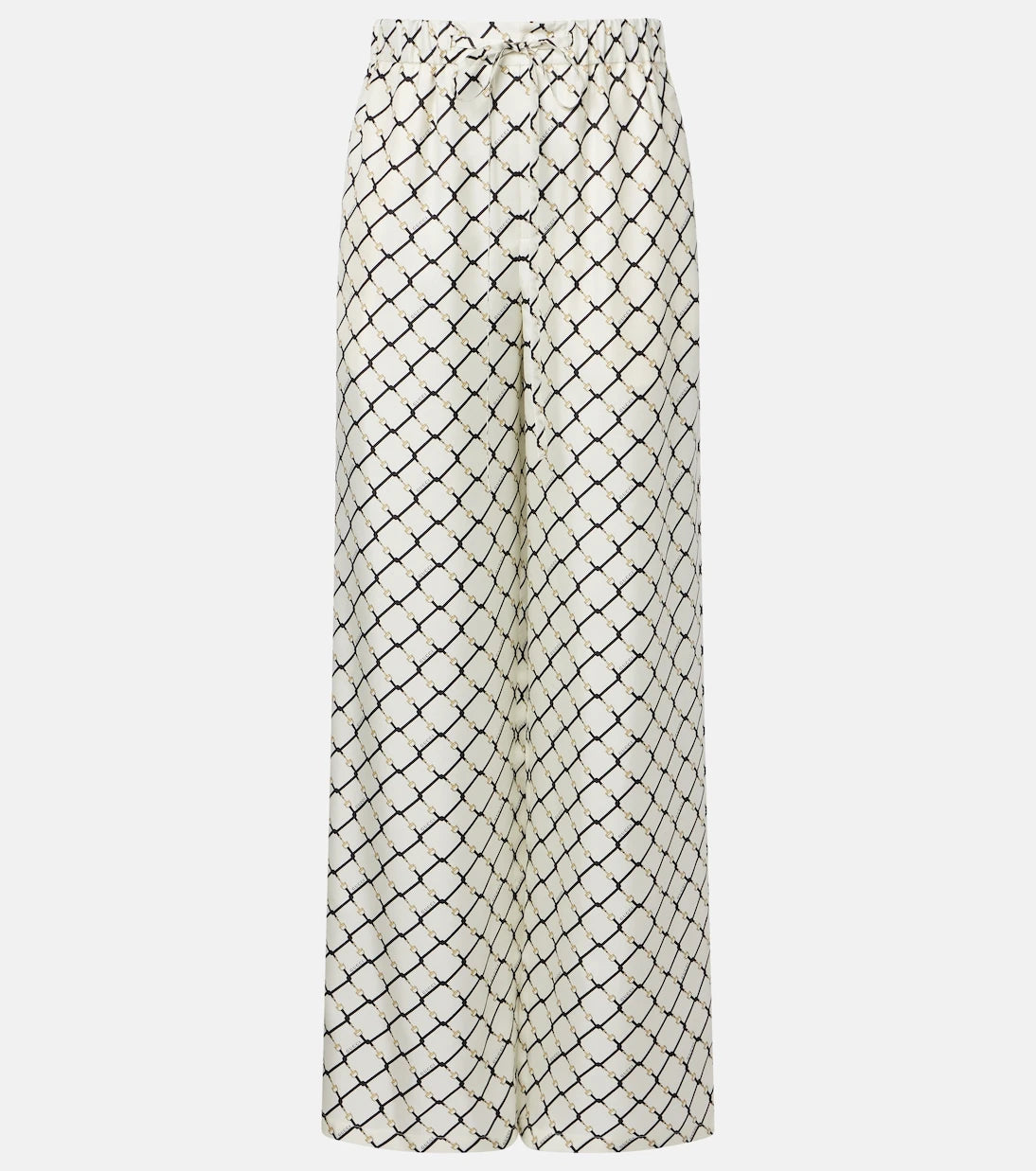 Gucci - Horsebit silk twill wide-leg pants