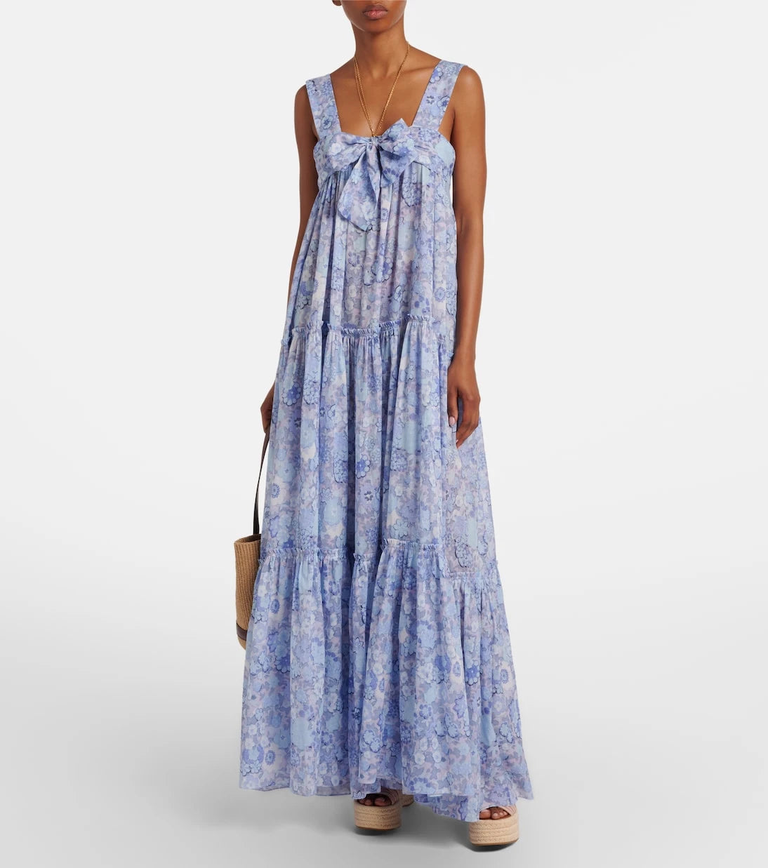 Chloé - Floral cotton voile maxi dress