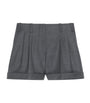 Givenchy Grey Wool Pleated Shorts