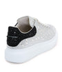 McQueen Nude Leather Crystal-Embellished Oversized Sneakers