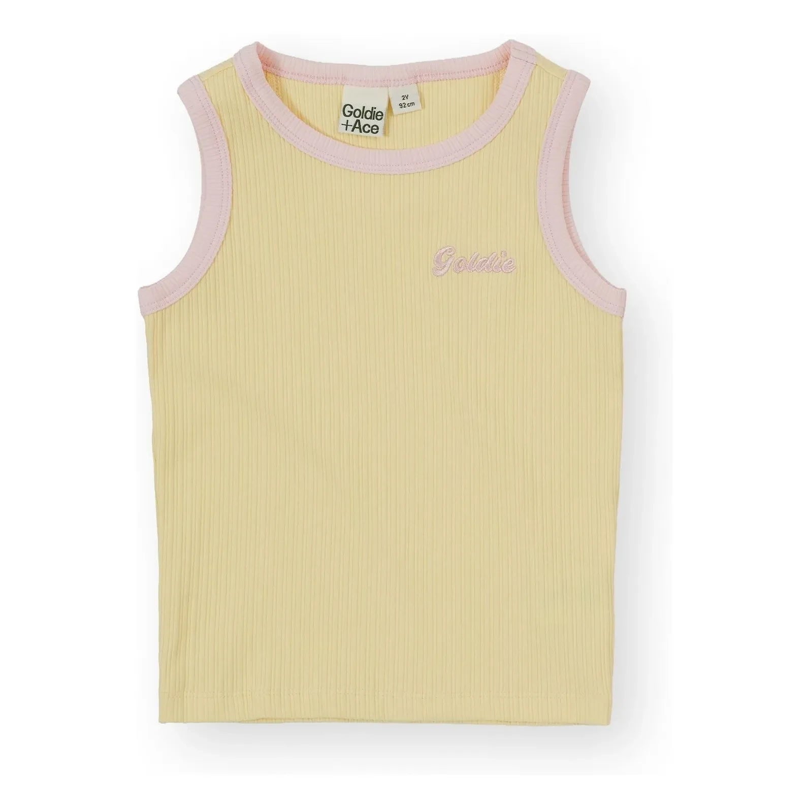 Goldie + Ace - Contrast Rib Tank Top | Yellow