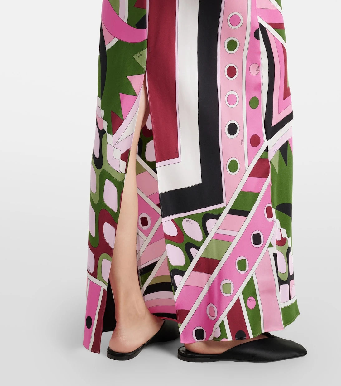 Pucci - Vivara layered silk satin maxi dress