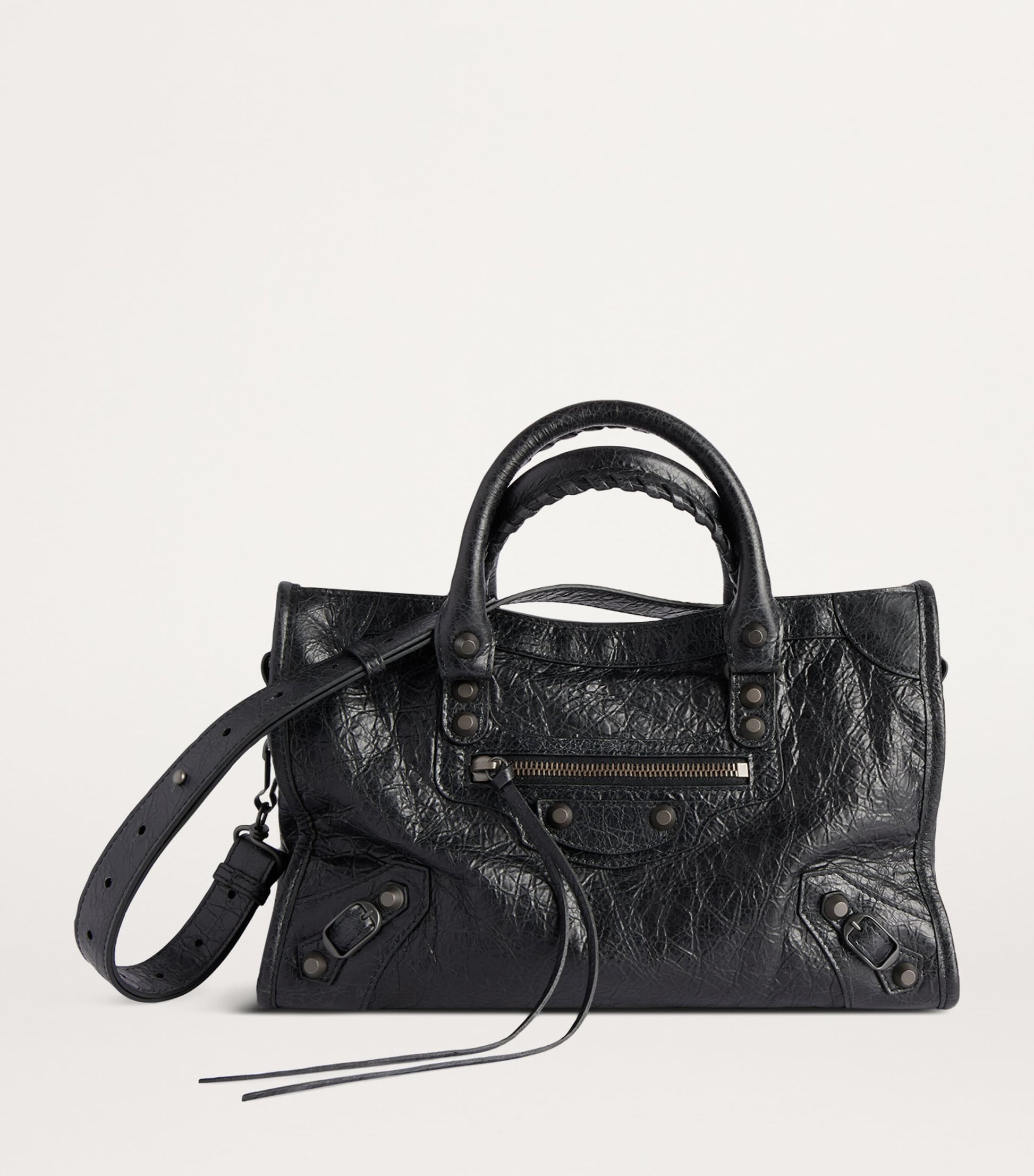 Balenciaga Black Small Leather Le City Top-Handle Bag