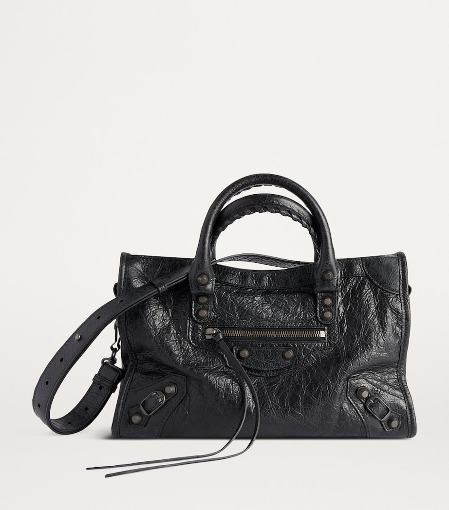 Balenciaga Black Small Leather Le City Top-Handle Bag