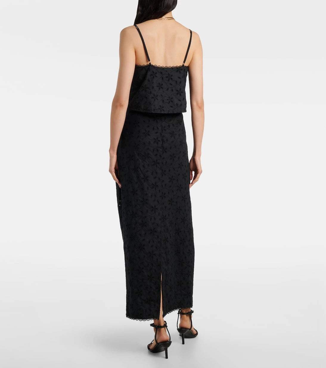 Posse - Salma embroidered cotton maxi skirt