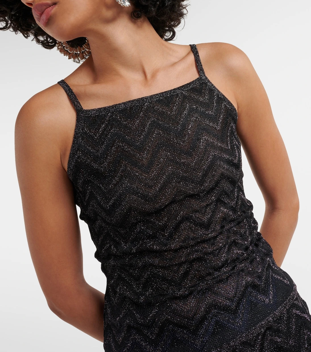 Missoni - توب ميتاليك بنقشة الزجزاج
