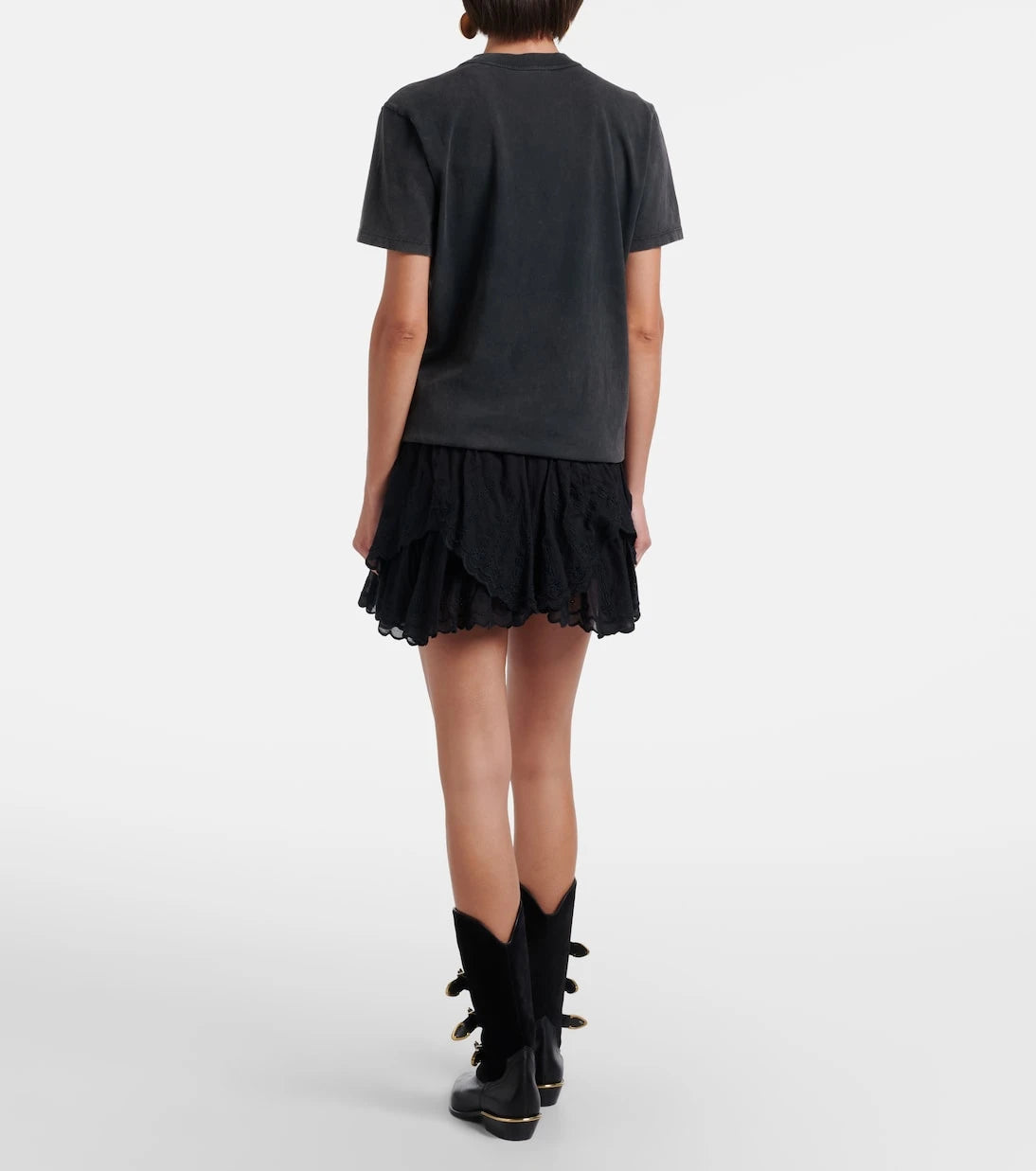 Marant Etoile - Layale embroidered cotton shorts
